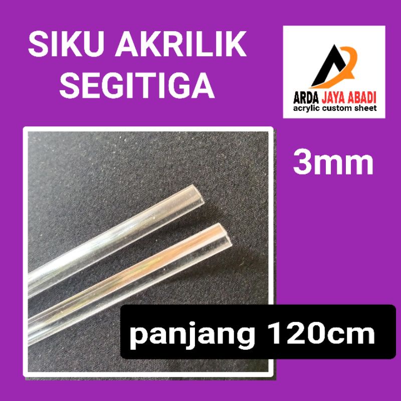 Siku acrylic 3mm / Siku akrilik 3mm 120cm siku segitiga panjang 120Cm Siku Acrylic