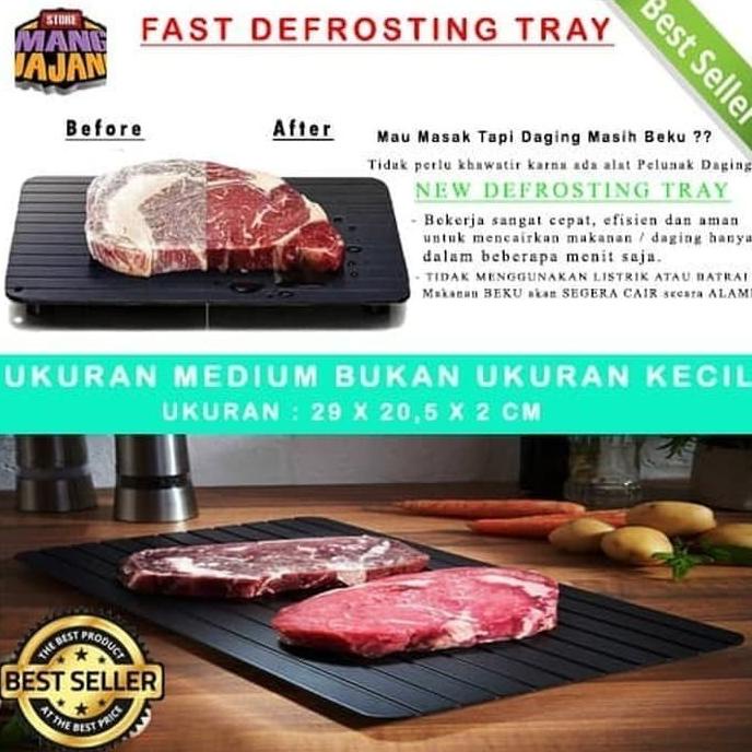 

Termantab] Pencair Es Daging ikan beku Fast Magic Defrosting Tray Miracle Thaw