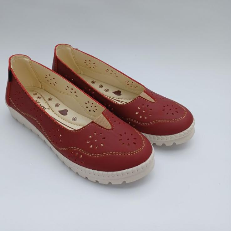 Hot Sale sepatu flat wanita big size jumbo murah 41_45 new aulia 09 elastis