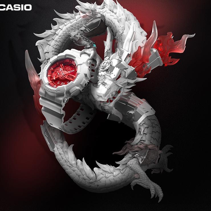 Terbaru G-SHOCK GA-110DBR-7APFL Chinese Dragon Design GA110 Wrist Watch Fashion Watch