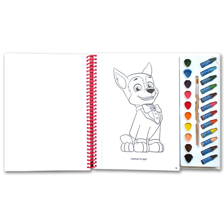 

[Phidal] Paw Patrol Deluxe Poster Paint & Color Book (80 Illustrations, 10 Water Paint Colors, 12 Crayons, 1 Paintbrush)