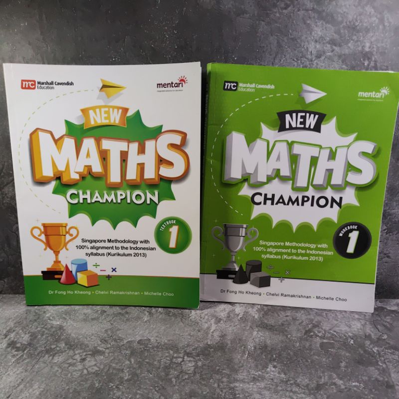 Buku Maths Champion 1, I, Textbook, Workbook, MC, Mentari, Dr Fong Ho Kheong, Chelvi Ramakrshnan, Mi
