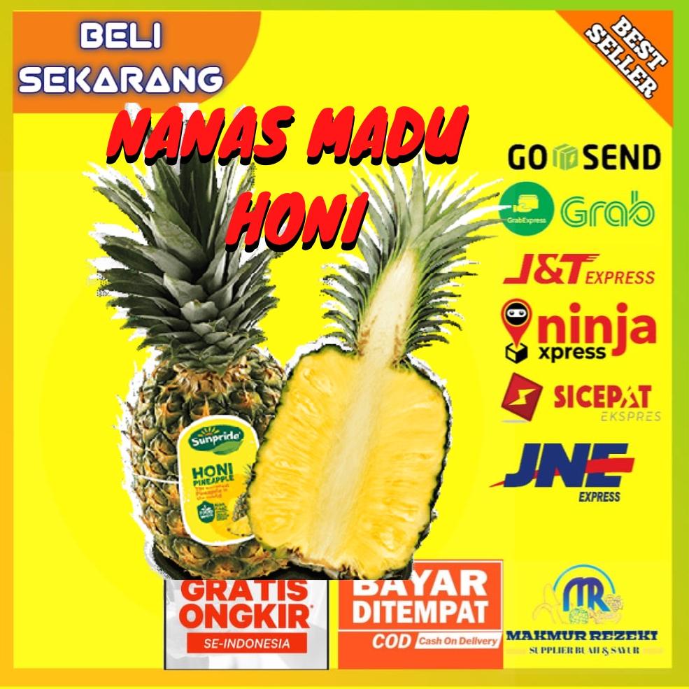 

88 BUAH NANAS MADU HONI SUNPRIDE MANIS BESAR MURAH SEGAR SIZE UKURAN 1-1.3 KG HARGA PER 1 PCS BIJI ➾Terbaru