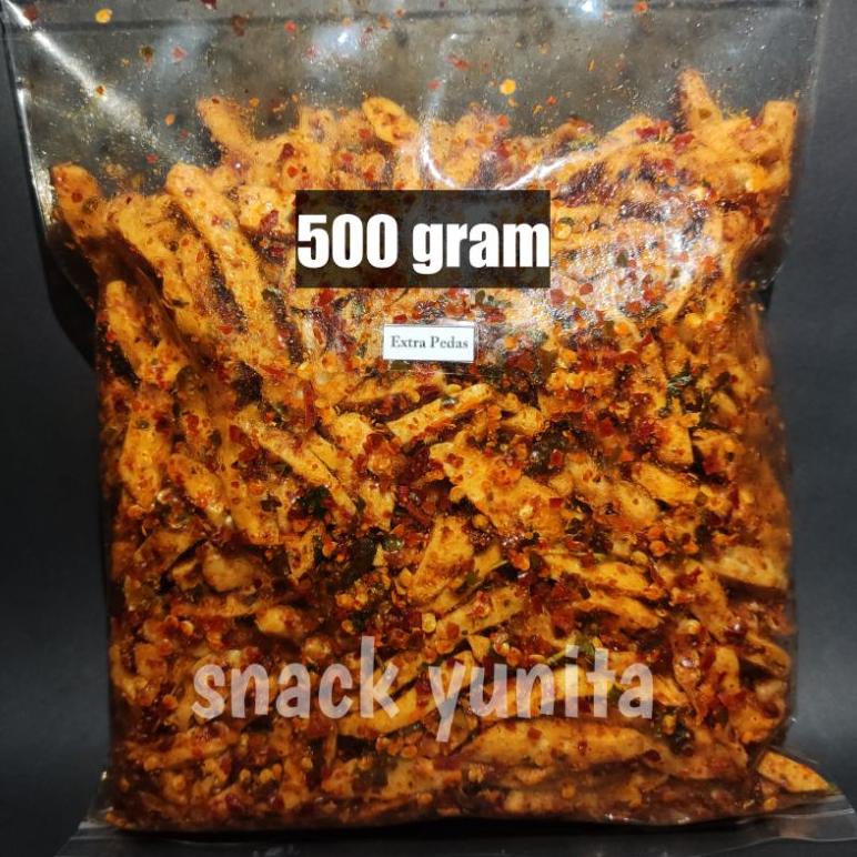 

[PRODUK QQVL055] Basreng Daun Jeruk Pedas/Basreng Pedas 500gram 9541