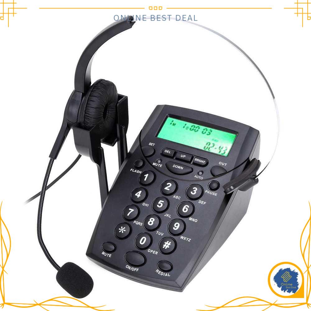 OBD Voicejoy Telephone Desk HT500 with Headphone Call Center VH500