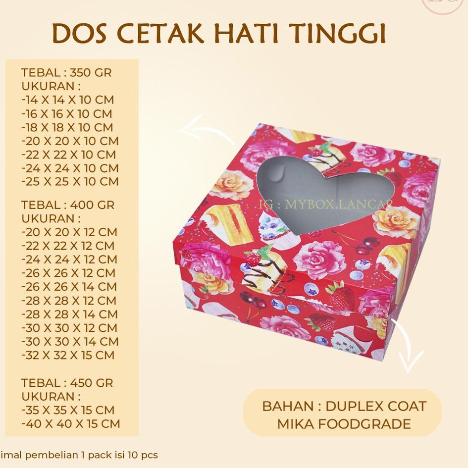 

Terkeren (10 LEMBAR) BOX TART CETAK 25x25x10 DOS KOTAK MOTIF DUS MERAH TART ROTI KUE CAKE HAMPERS TUTUP HATI