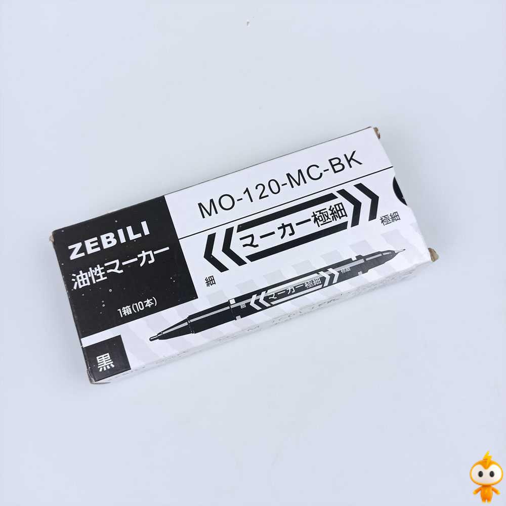 FLASHMART Spidol Permanen Serbaguna Dual Head Marker Waterproof 10 PCS - MO-120-MC