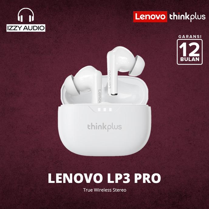 Terbaru Lenovo Lp3 Pro Tws Headset Bluetooth 5.2 Earphone - White
