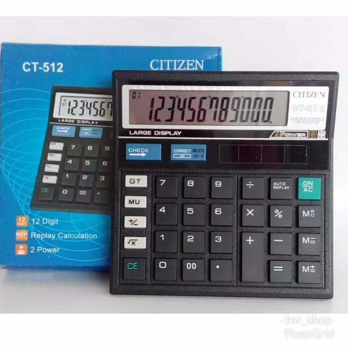 

[PROMOSI !!] Kalkulator Calculator Citizen CT-512 12Digit [KODE 8]