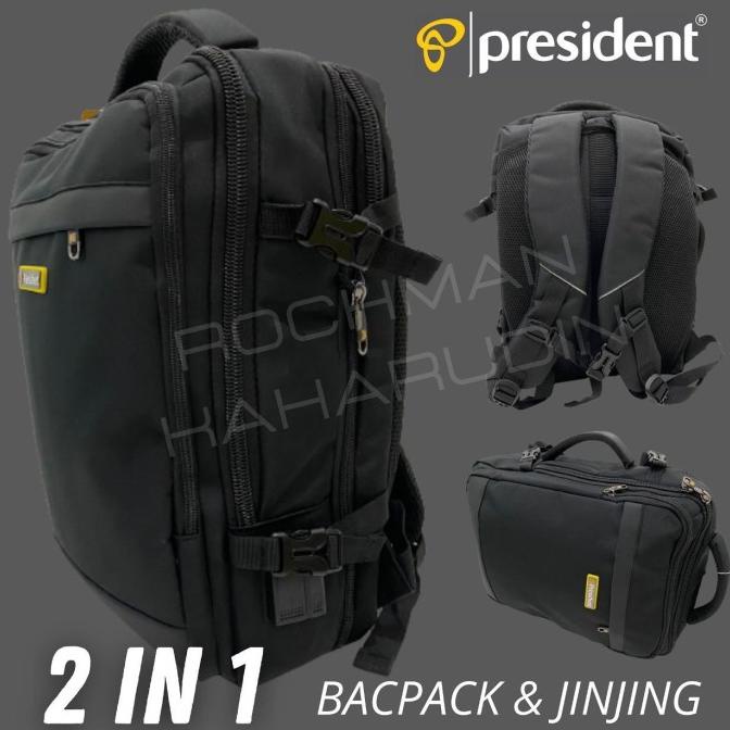 SALE ORIGINAL 2 IN 1 TAS LAPTOP 26 INC BACPACK POLO PRESIDENT BP 1588 ORI Termurah
