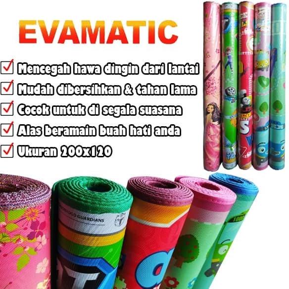 Evamatic Matras Karpet Alas Tikar Lantai Eva 120x200 Motif Karakter