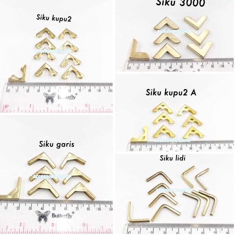 

[NEW ARRIVAL !!!] Siku sudut buku/siku yasin warna gold (-+144pcs) [KODE 56]