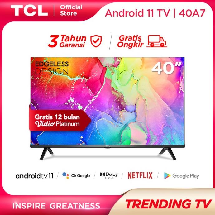 Tcl 40 Inch Smart Tv Led - Android 11.0 - Fhd - 40A7