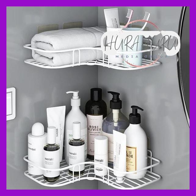 Hbm Rak Sudut Kamar Mandi Tempel Dinding Keramik Rak Dapur Rak Toilet Murah Banget 