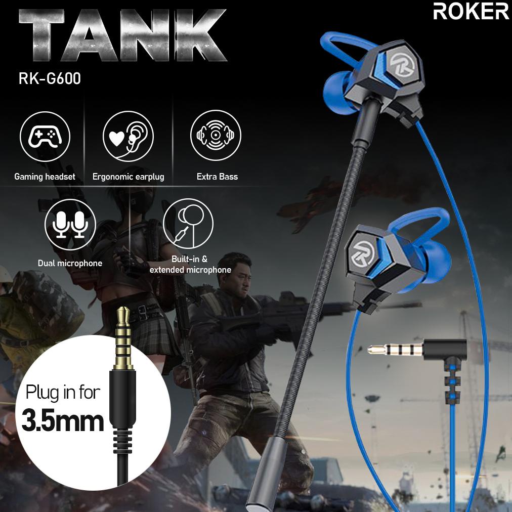 Earphone / Headset Gaming Roker Tank