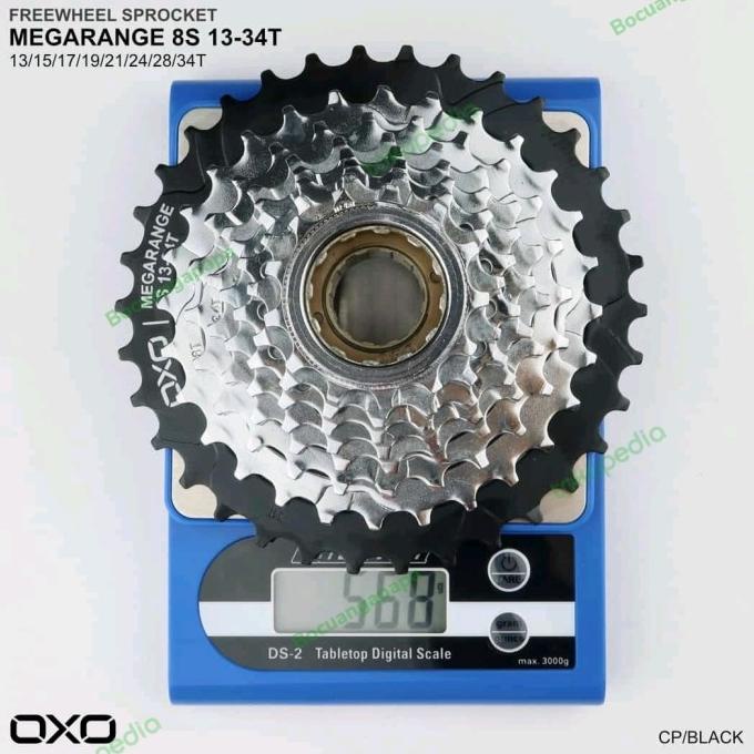 Sprocket Drat ulir Freewheel Megarange OXO 8 speed 13-34T