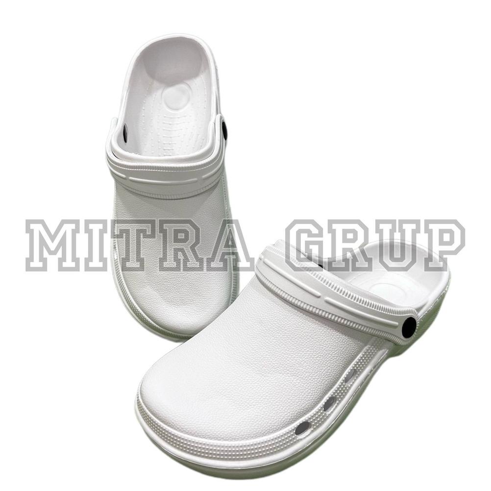 New Grosir Roxy Sandal Kodok Putih Hema Model Crocs, Sandal Medis Dokter Perawat Model Crocs, Sandal
