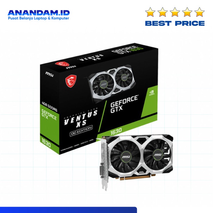 VGA MSI GeForce GTX 1630 VENTUS XS 4GB OC GDDR6
