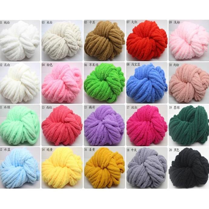 Benang rajut chenille jumbo/ benang rajut handuk jumbo