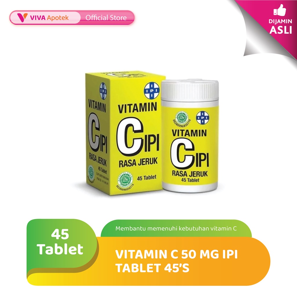 Vitamin C 50 Mg IPI untuk Kebutuhan Vitamin C (45 Tablet)