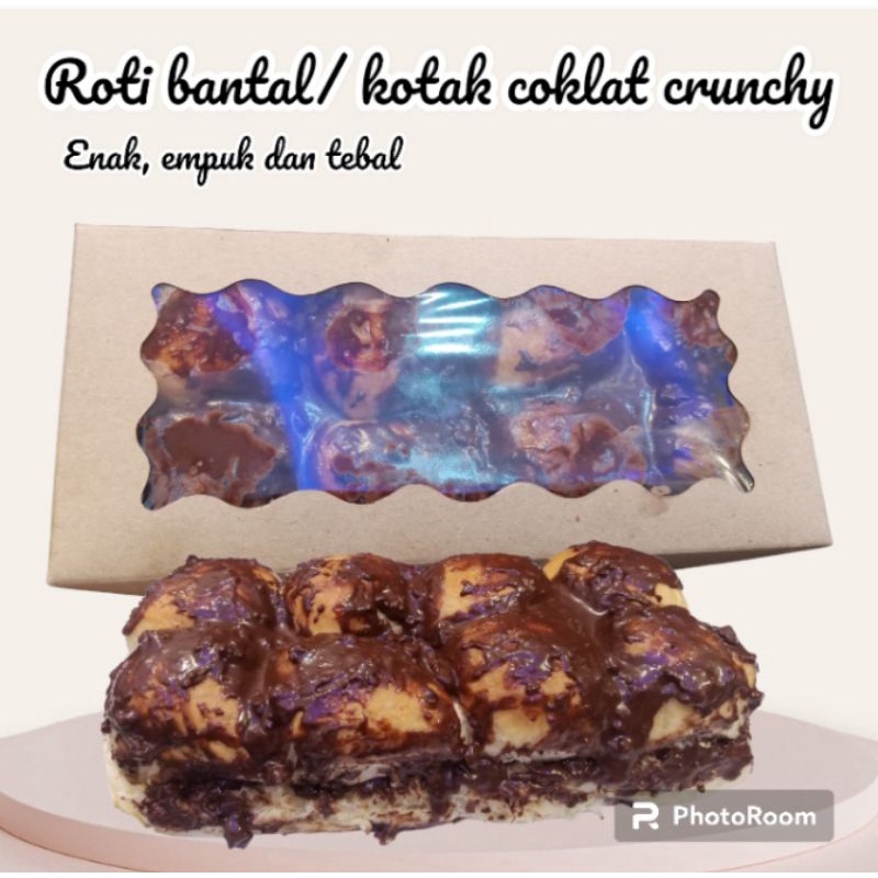 

roti bantal coklat crunchy lumer, enak,empuk