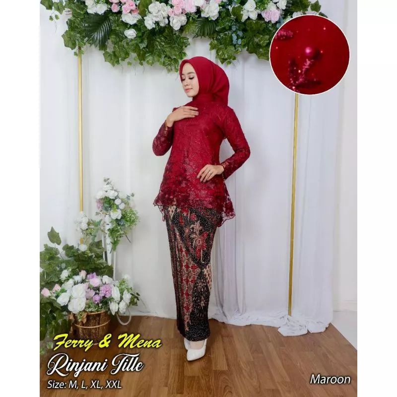 Kebaya Tunik Rinjani Tile / Tunik Brokat / Kebaya Modern / Kebaya tile / Kebaya Favorite / Batik Couple