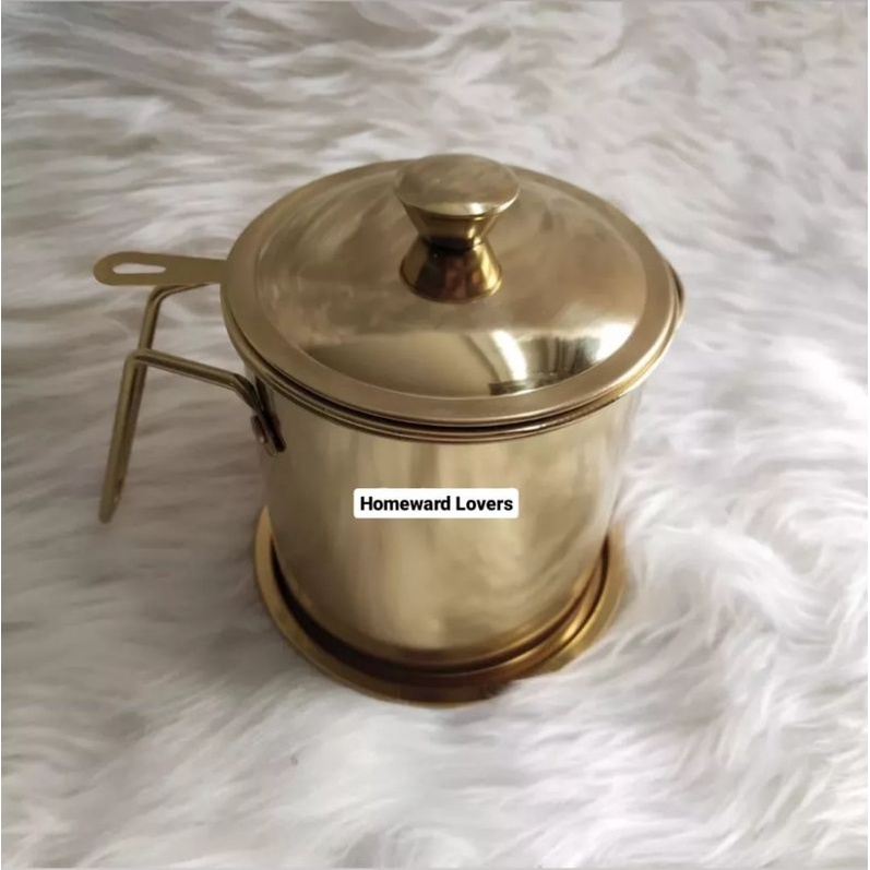 Oil Pot Wadah Penyaring Minyak Goreng Stainless Steel Gold 1,4 Liter