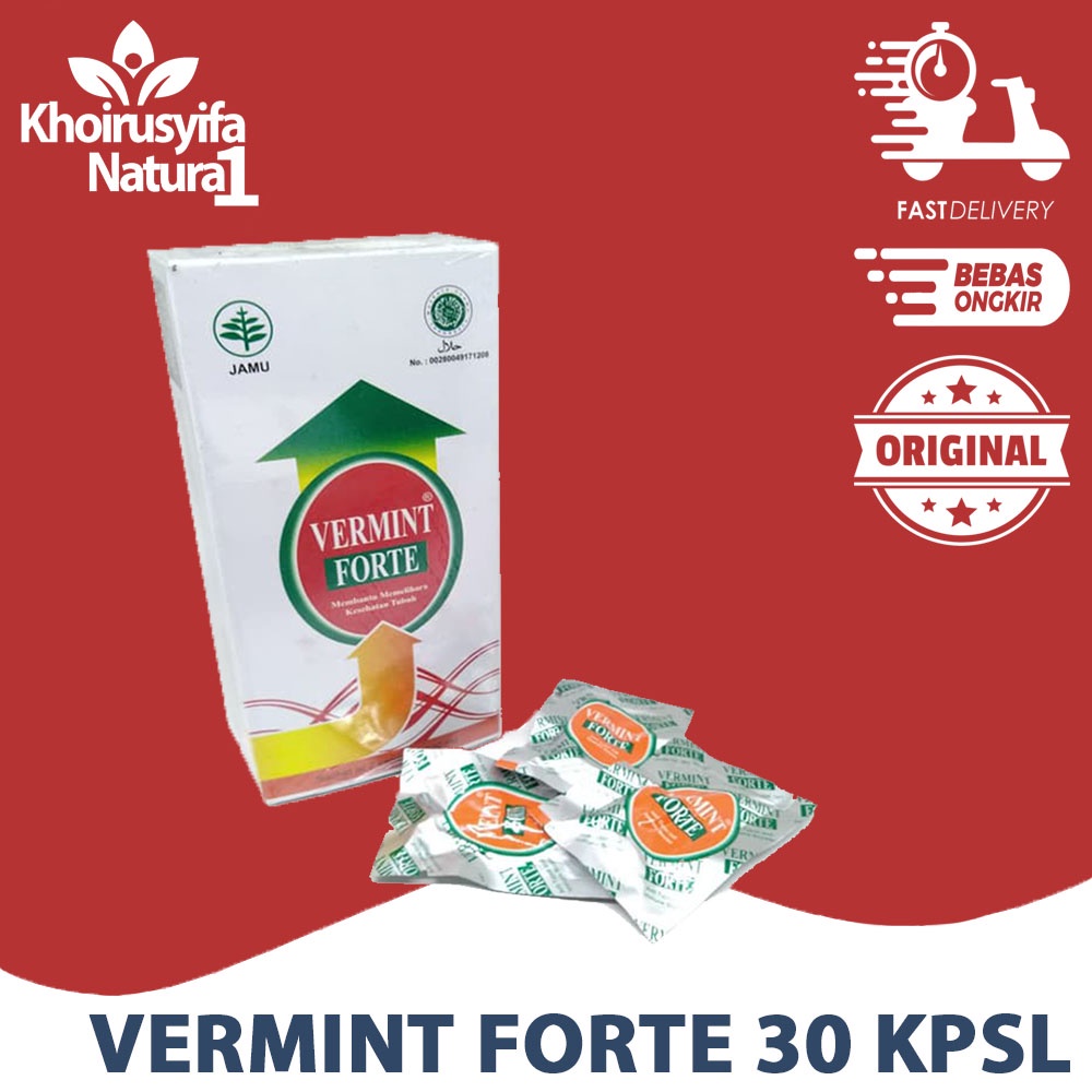 VERMINT FORTE ISI 30 KAPSUL JAMINAN ORIGINAL KUALITAS PREMIUM VERMINT FORTE 30 KAPSUL