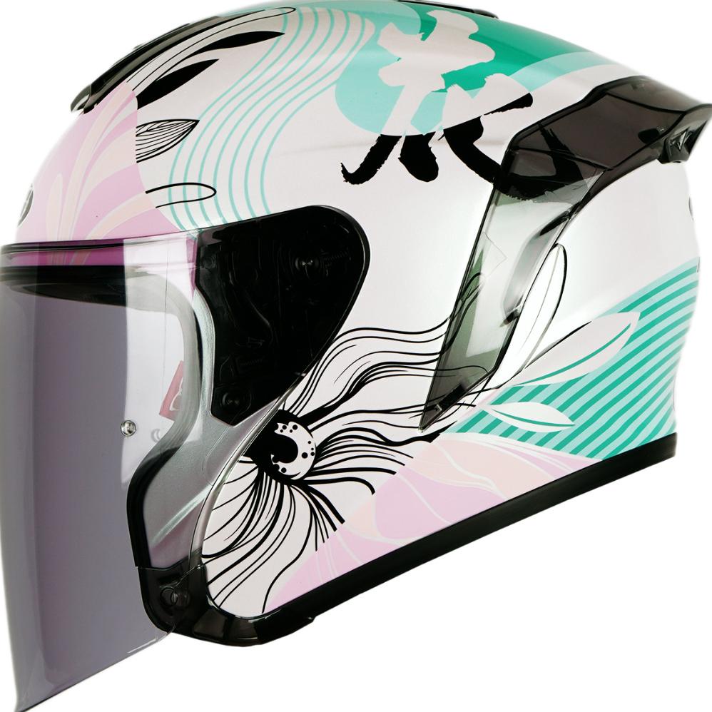 Njs Kairoz V2 Camelia - Helm Half Face