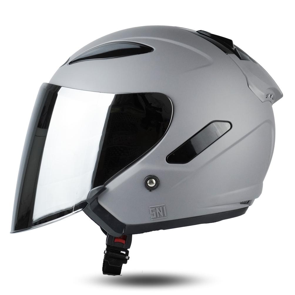 Helm Helm Half Face Bipplast Helm Motor Pria Wanita Sni