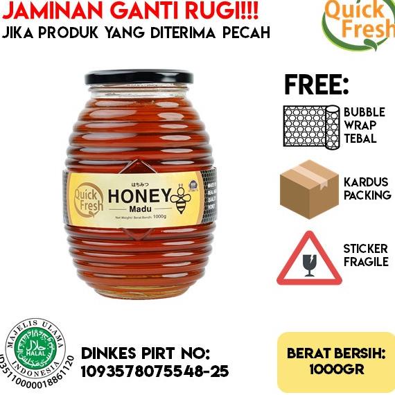 

12.12 Terlaris Quick Fresh Honey / Madu Murni Asli 1 kg (Jar) !!