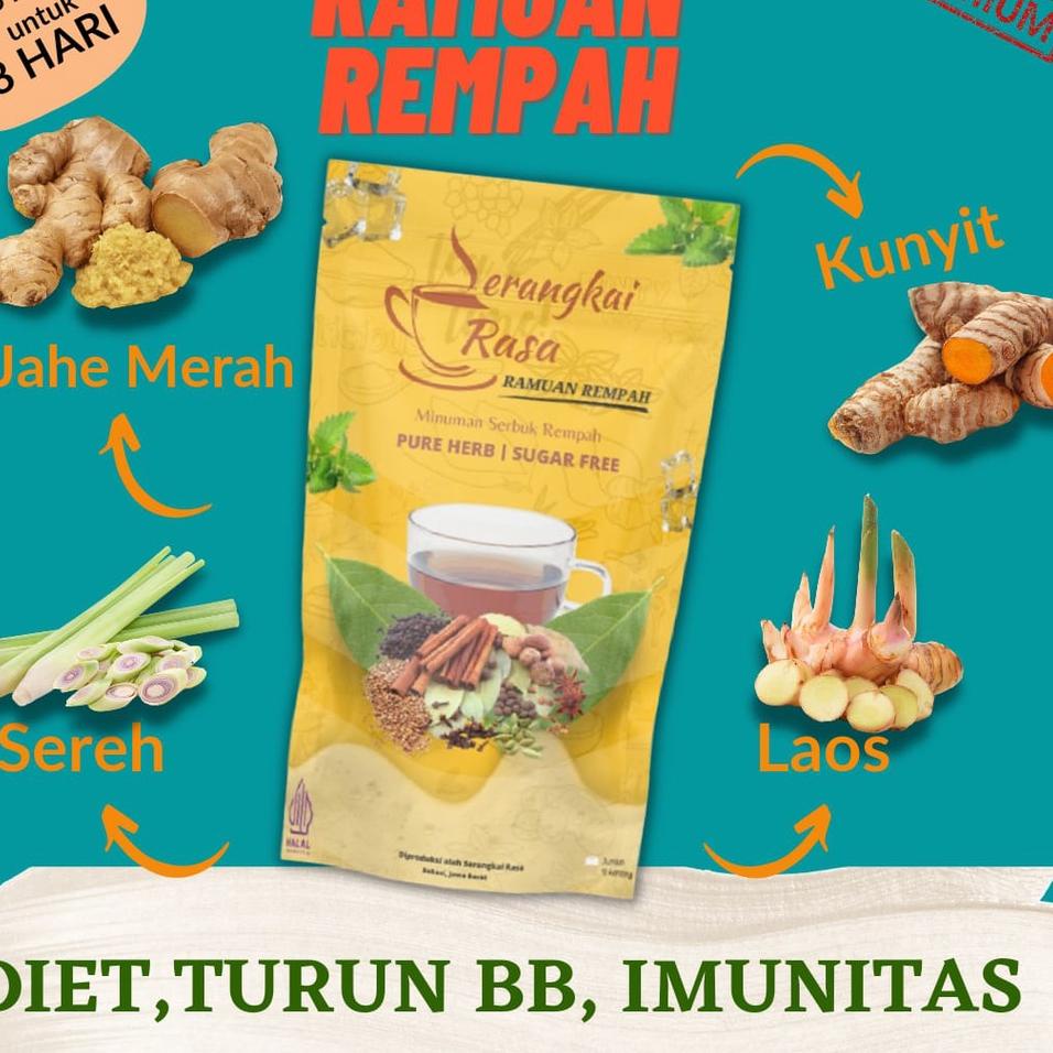 

Star [ pouch Kuning ] Teh Detox | Teh celup Rempah | JSR | Imunitas | Ramuan Rempah Serangkai Rasa serbuuu !