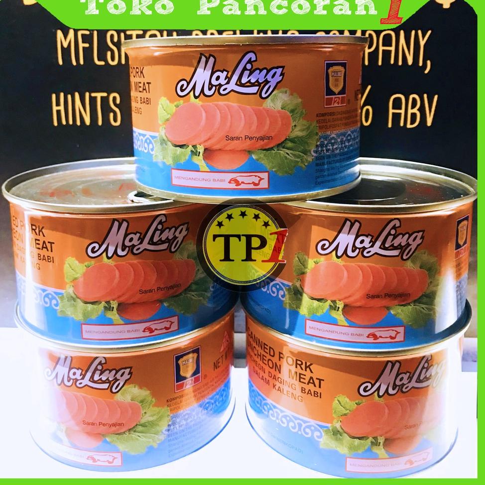 

Terlaris Maling TTS 397gr Luncheon Pork Meat Ma Ling / Ham Daging Babi Maling NON HALAL 