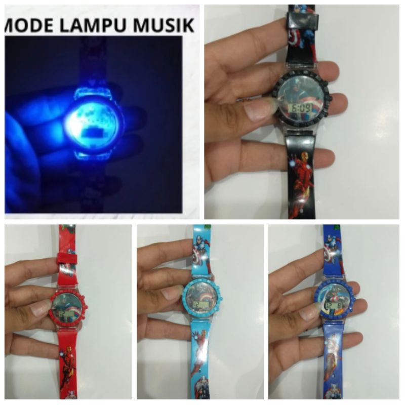 Jam Tangan Anak Digital  Lampu Musik 845