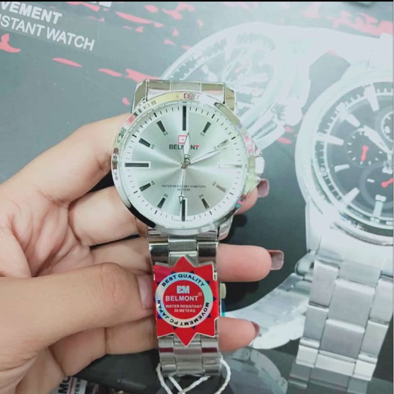 JAM TANGAN COUPLE BELMONT RANTAI PTH STAINLESS