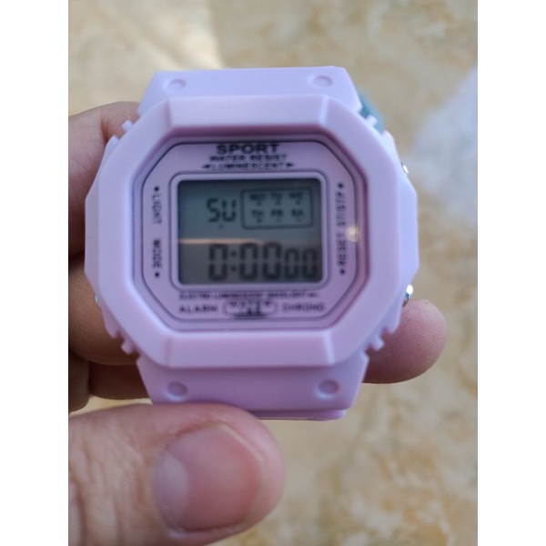 Jam Tangan Wanita Digital Sport Rubber 176 w