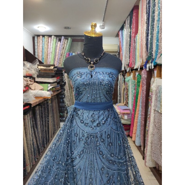 Kain Tile Ziad Nakad Sequin Dress Sapto Payet Denim