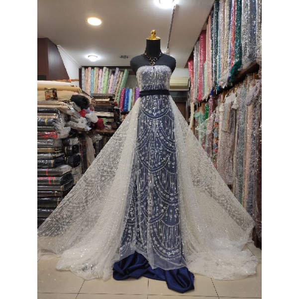 Kain Tile Ziad Nakad Sequin Dress Sapto Payet Offwhite