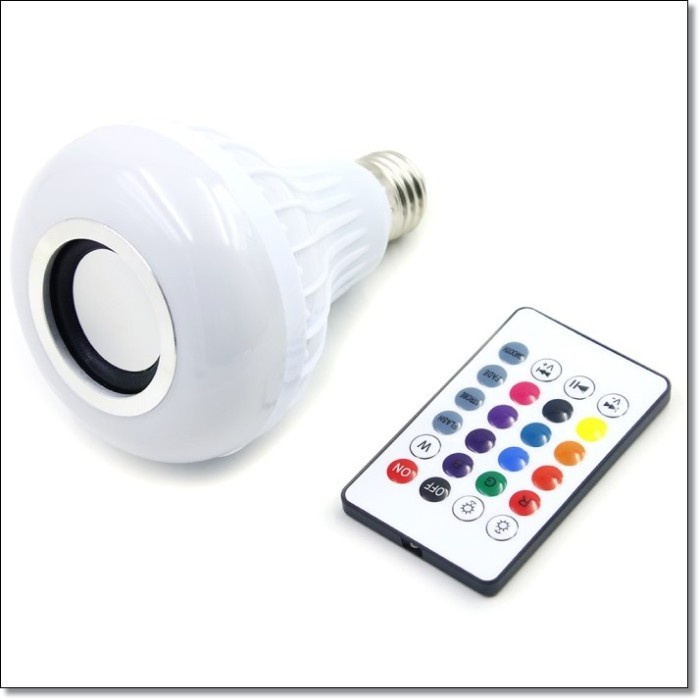 TaffLED LED RGB E27 12W dengan Bluetooth Speaker - GBKOF - White