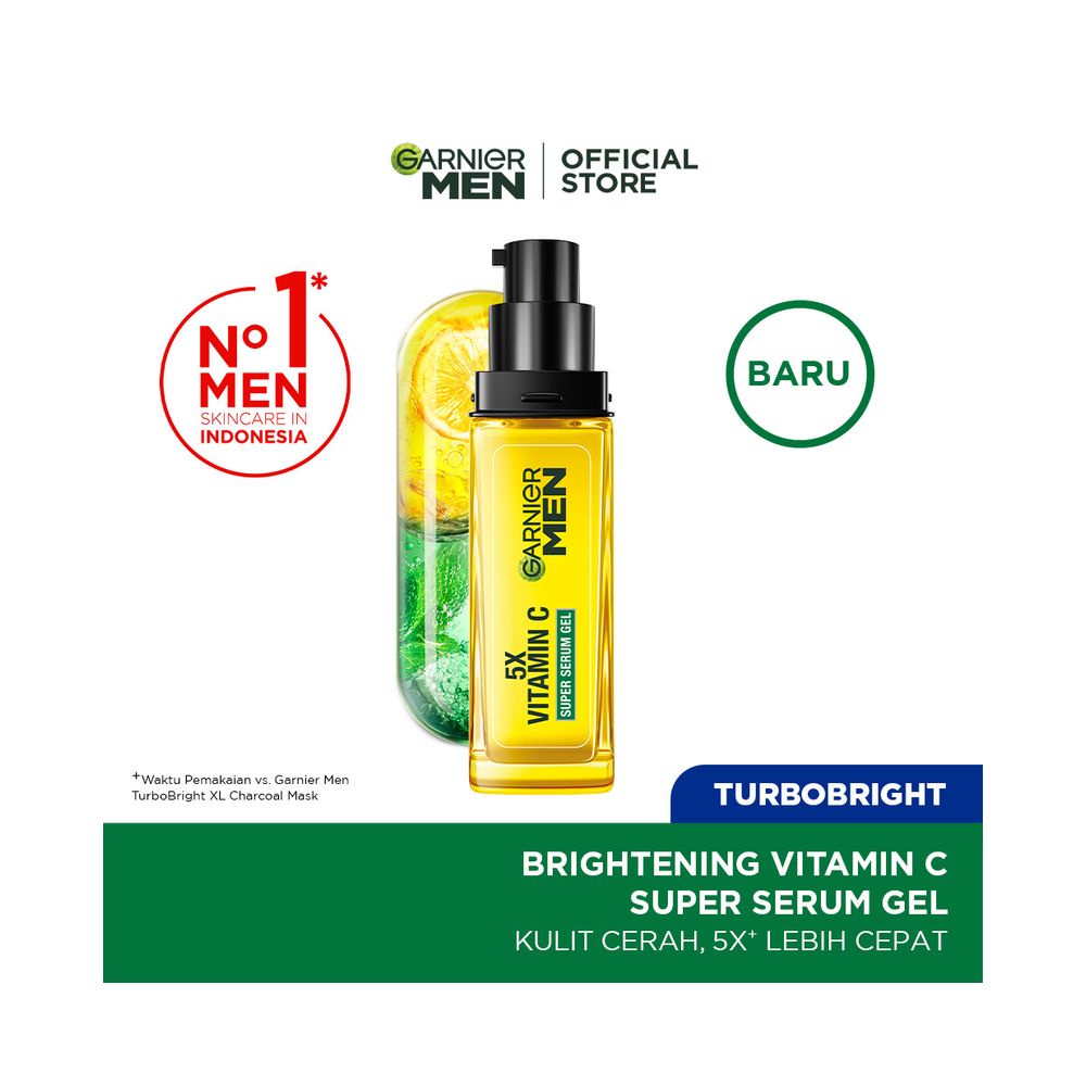 Garnier Men Turbo Bright 5X Vitamin C Super Serum Gel 30ml