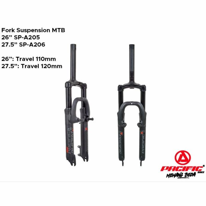 Fork Garpu Suspension Sepeda MTB Ukuran 26 /27.5 PACIFIC | High Q