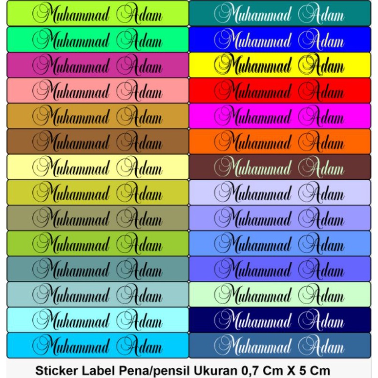 

Label Nama Pena/Ballpoint