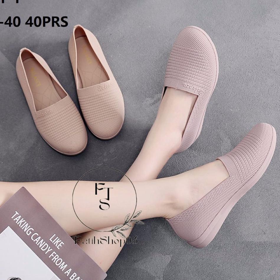 Terbaik SEPATU BALANCE 401-1 SEPATU WANITA KARET/sepatu jelly import Borong Meriah