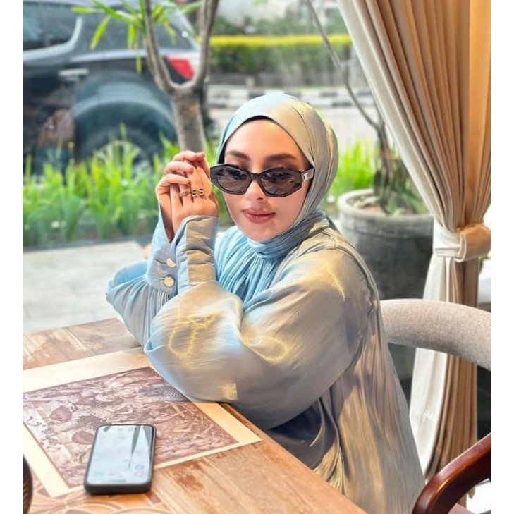 baju Shimmer silk /Dress shimmer silk baju dan kerudung Shimmer silk setelan