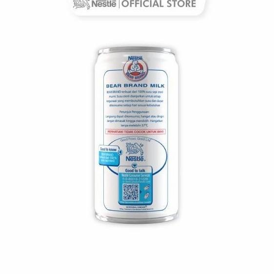 

Nestle Bear Brand RTD Milk Tin Multipack 189mlx6pcs-Susu Steril Segar