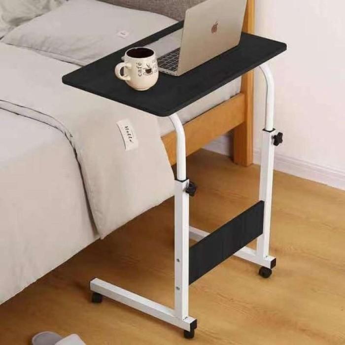 Meja Laptop Adjustable Height Standing Desk Roda Portable Lipat Tinggi