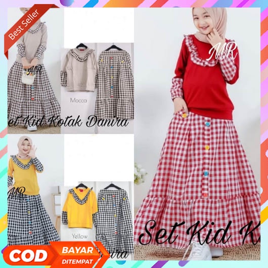 One Set Anak Perempuan Gemes Cringkle Airflow Umur 2-7 Tahun/ Setelan Anak Viral Kekinian Real Video