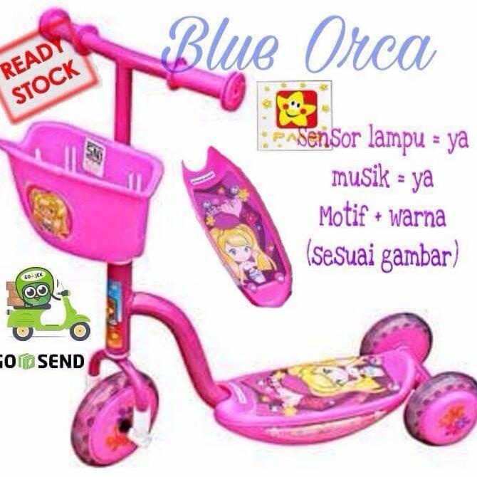 MAINAN ANAK SKUTER PMB RODA 3 PINK - PINK