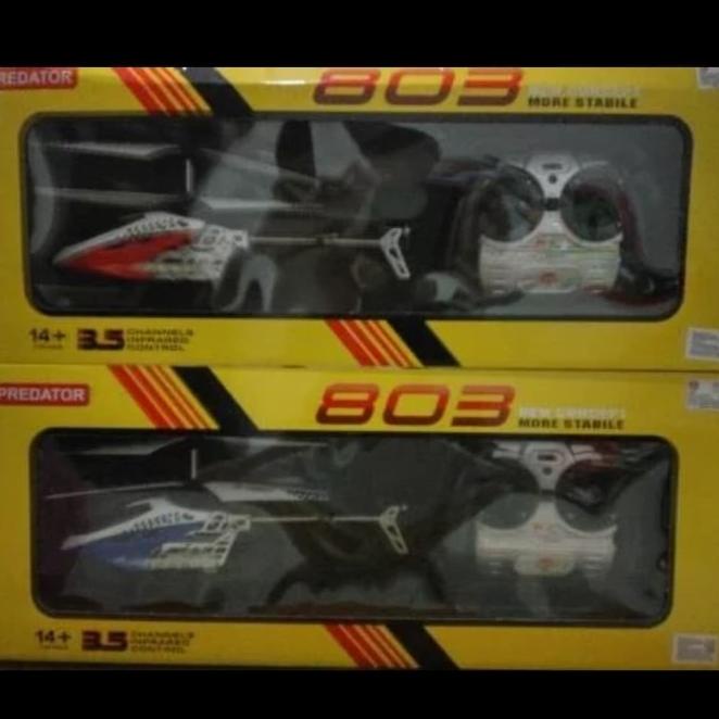 Diskon Spesial Rc Helicopter Predator 803 3.5 Channel Heli Tahan Banting Gyro Chip Terbaru
