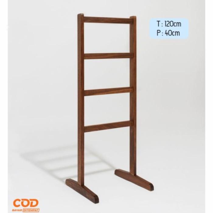Terlaris Rak Handuk Stand Tangga Kayu / Rak Handuk Kayu